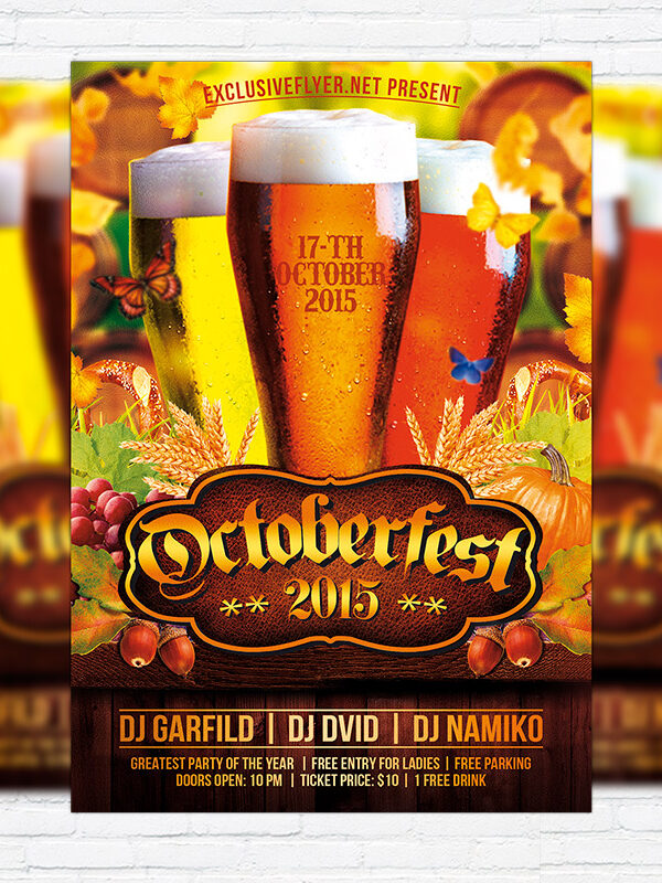 Octoberfest - Premium Flyer Template + Facebook Cover