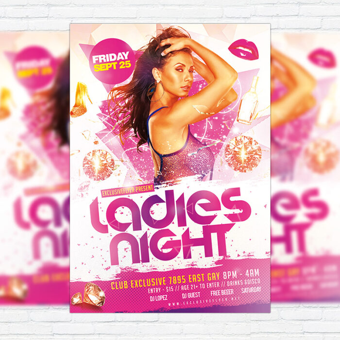 Ladies Night Vol.3 - Premium Flyer Template + Facebook Cover