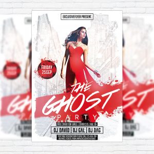 The Ghost Party - Premium Flyer Template + Facebook Cover