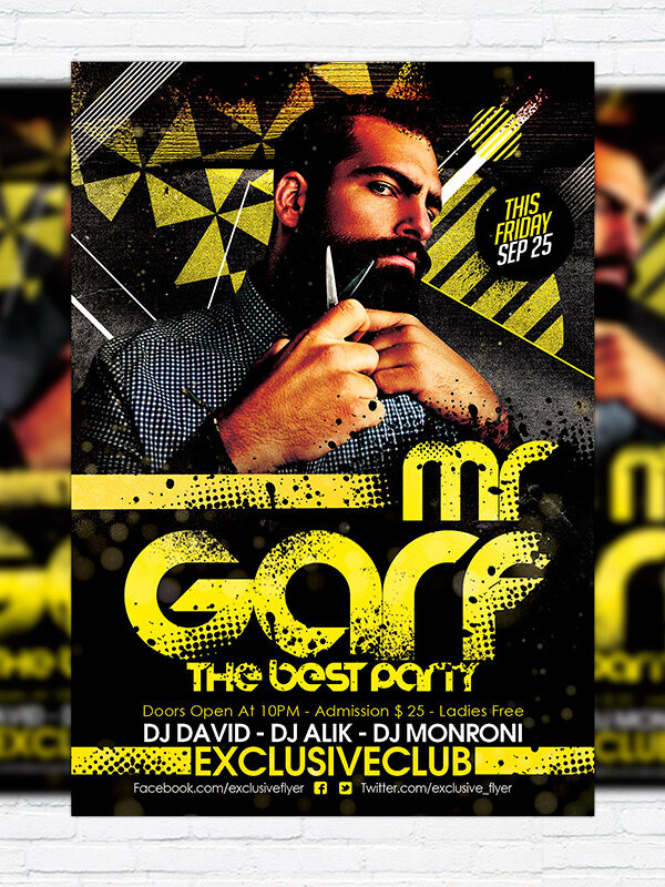 Mr.Garf - Premium Flyer Template + Facebook Cover