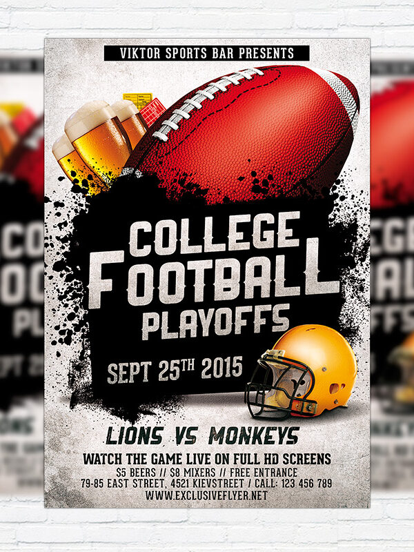 American Football Vol.2 - Premium Flyer Template + Facebook Cover