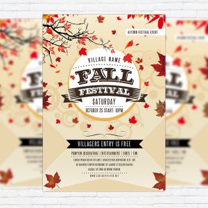 Fall Festival Vol.2 - Premium Flyer Template + Facebook Cover