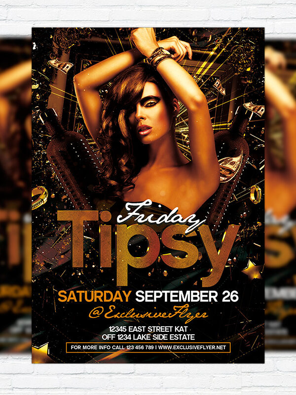 Tipsy Fridays - Premium Flyer Template + Facebook Cover