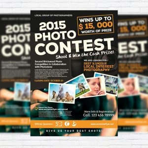 Photo Contest - Premium Flyer Template + Facebook Cover