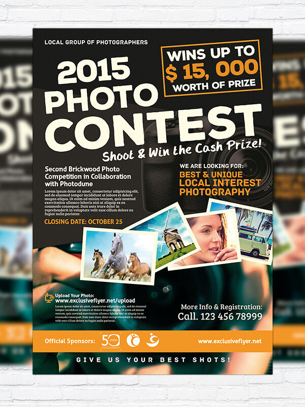 Photo Contest - Premium Flyer Template + Facebook Cover