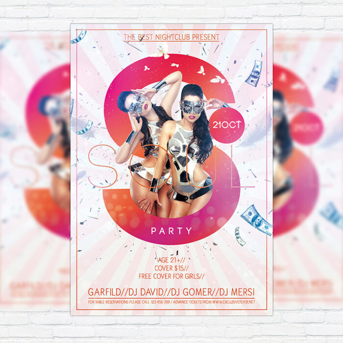 Soul Party - Premium Flyer Template + Facebook Cover
