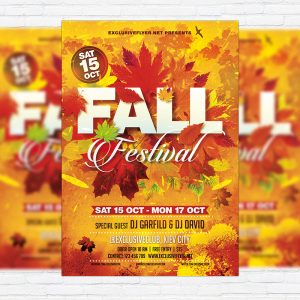 Fall Festival Vol.3 - Premium Flyer Template + Facebook Cover