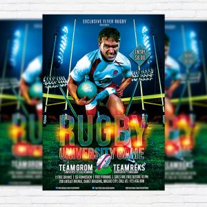 Rugby Game - Premium PSD Flyer Template