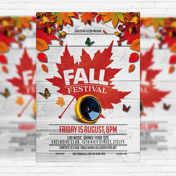 Fall Festival Vol.4 - Premium Flyer Template + Facebook Cover ...