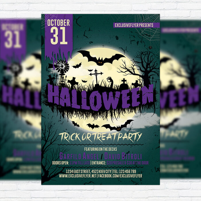 Halloween Vol.2 - Premium Flyer Template + Facebook Cover