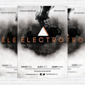 Electro Vol.2 - Premium Flyer Template + Facebook Cover