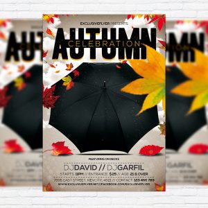 Autum Celebration - Premium Flyer Template + Facebook Cover