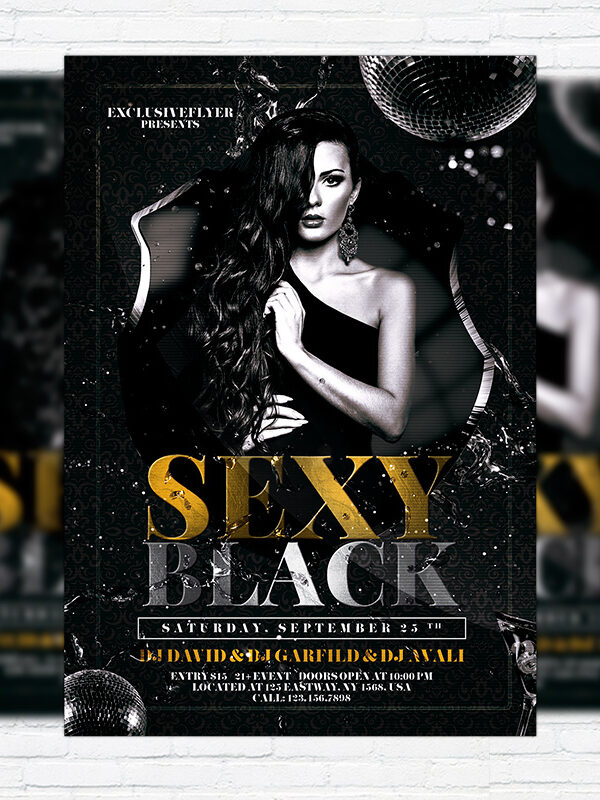 Sexy Black - Premium Flyer Template + Facebook Cover