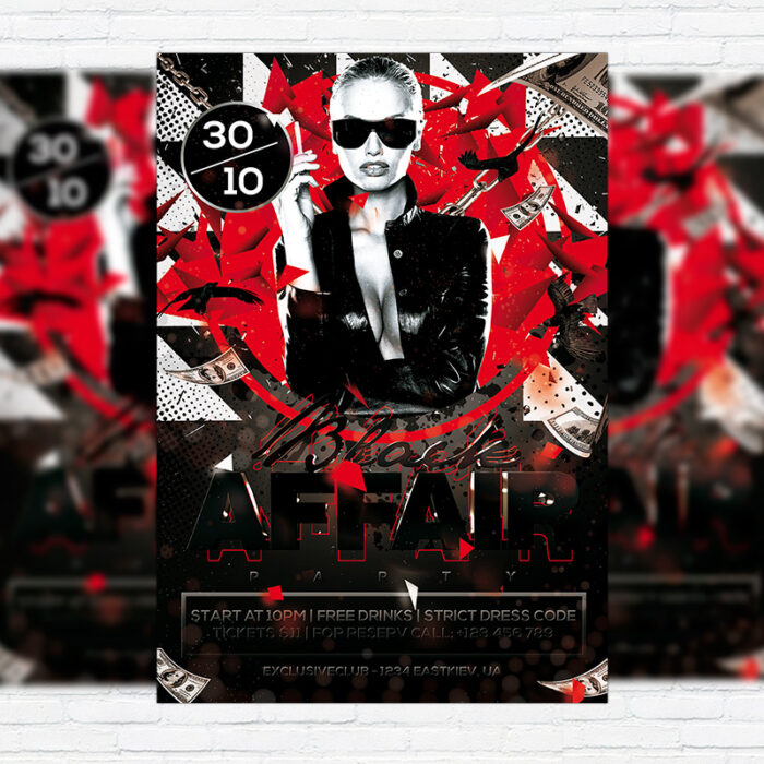 Black Affair - Premium Flyer Template + Facebook Cover