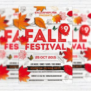 Fall Festival Vol.5 - Premium Flyer Template + Facebook Cover