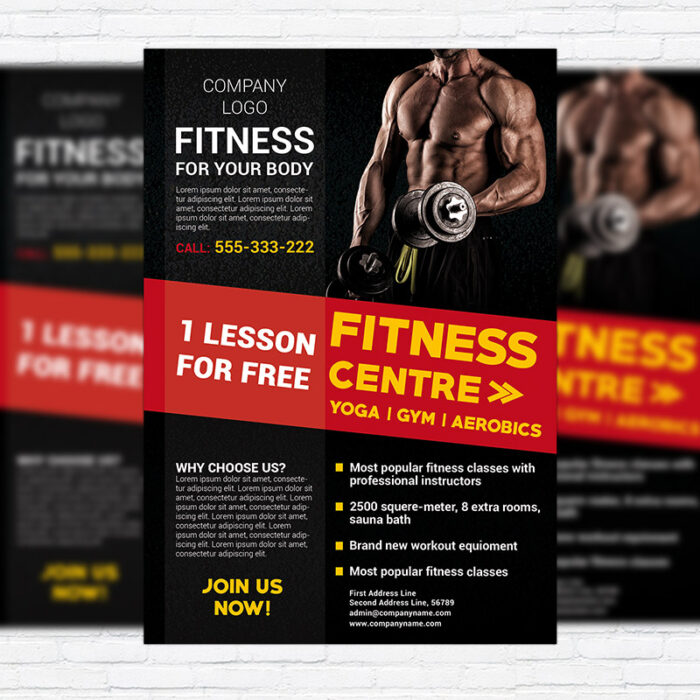 Personal Fitness Training Flyer Free PSD Template - 99Flyers