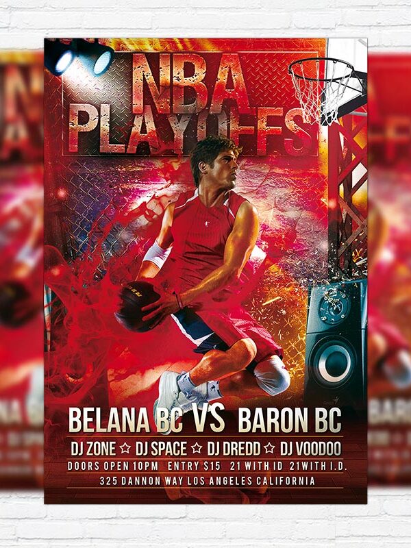 NBA Playoffs - PSD Flyer Template