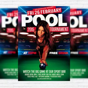Pool Tournament - Premium PSD Flyer Template