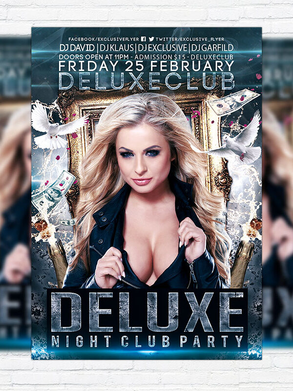 Deluxe Night Club Party - Premium PSD Flyer Template
