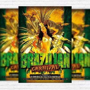 Brazilian Carnival - Premium PSD Flyer Template