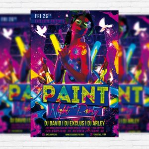 Paint Night Party - Premium PSD Flyer Template