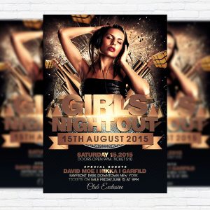 Girls Night Out - Premium Flyer Template + Facebook Cover