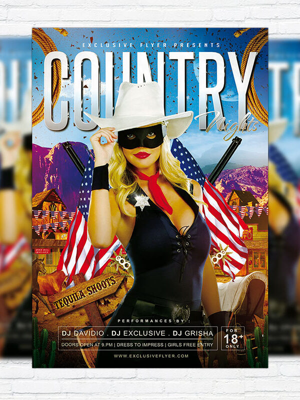 Country Nights - Premium PSD Flyer Template