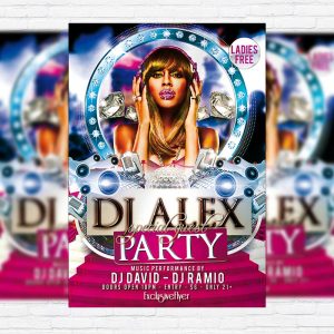 Special Guest DJ Alex - Premium PSD Flyer Template