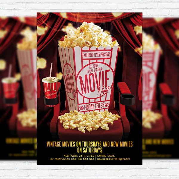 Movie Night - Premium PSD Flyer Template