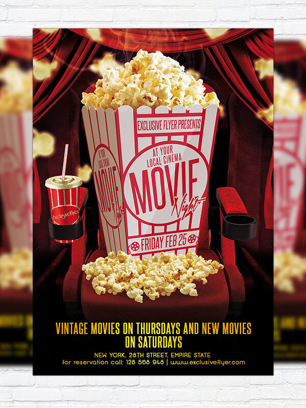 Movie Night - Premium PSD Flyer Template
