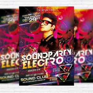 Electro Sound Party - Premium PSD Flyer Template