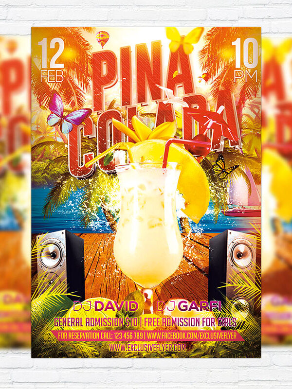 Pina Colada Konnekt - Premium PSD Flyer Template