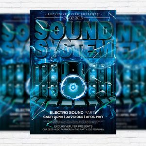 Sound System Party - Premium PSD Flyer Template