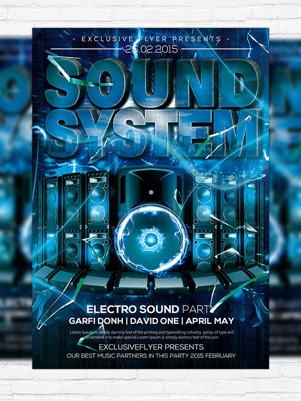 Sound System Party - Premium PSD Flyer Template