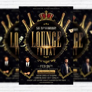 Lounge Friday Party - Premium PSD Flyer Template