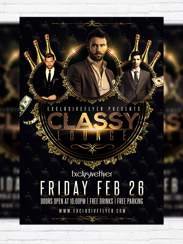 Classy Lounge Party - Premium PSD Flyer Template