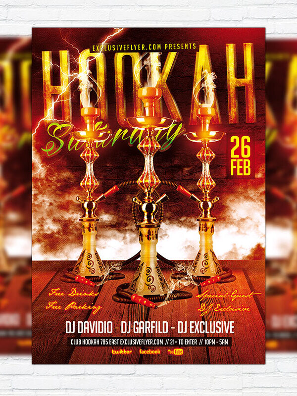 Hookah Saturday - Premium PSD Flyer Template