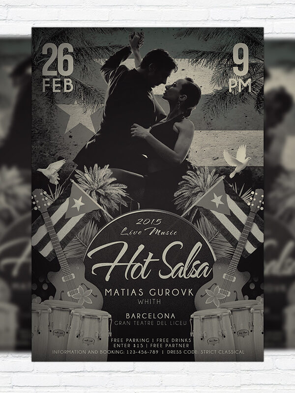 Hot Salsa - Premium PSD Flyer Template