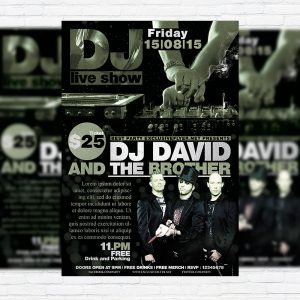 DJ Live Show Vol2 - Premium Flyer Template + Facebook Cover