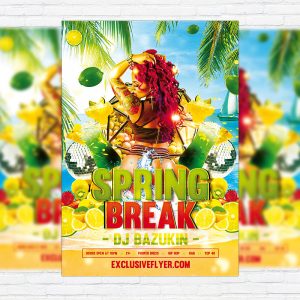 Sexy Spring Break - Premium PSD Flyer Template