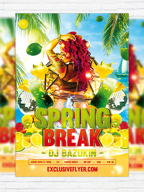 Sexy Spring Break - Premium PSD Flyer Template