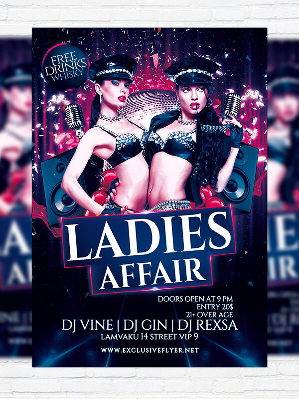 Ladies Affair - Premium Flyer Template + Facebook Cover