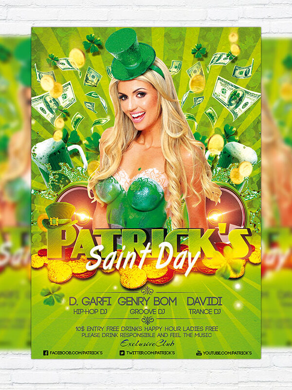 Patrick's Saint Day - Premium PSD Flyer Template