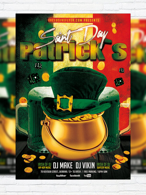 Patrick's Saint Day - Premium PSD Flyer Template