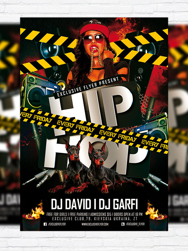Hip Hop Party - Premium PSD Flyer Template