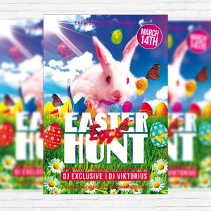 Easter Eggs Hunt - Premium Flyer Template + Facebook Cover