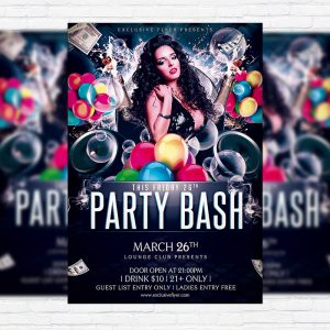 Party Bash - Premium Flyer Template + Facebook Cover