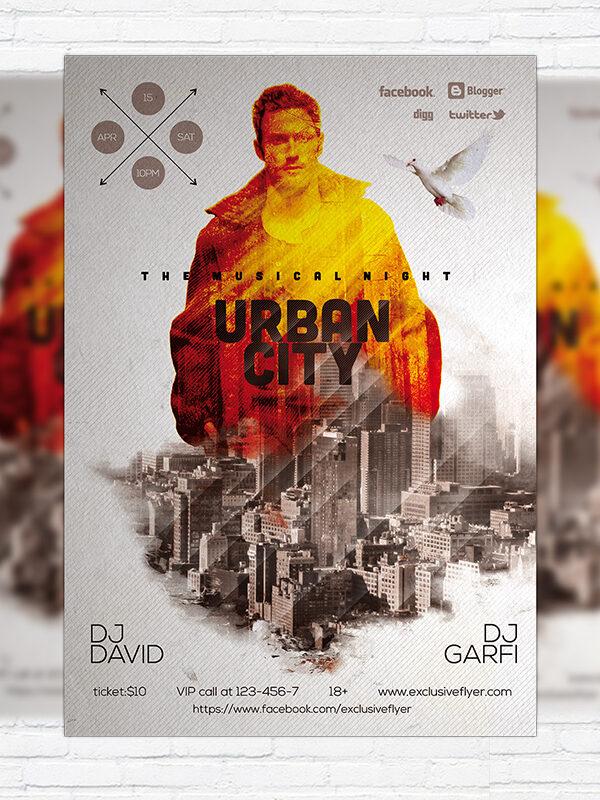 Urban City - Premium Flyer Template + Facebook Cover