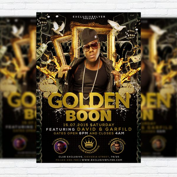 Golden Boon - Premium Flyer Template + Facebook Cover