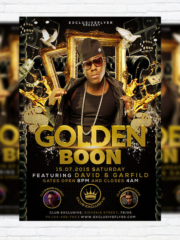 Golden Boon - Premium Flyer Template + Facebook Cover